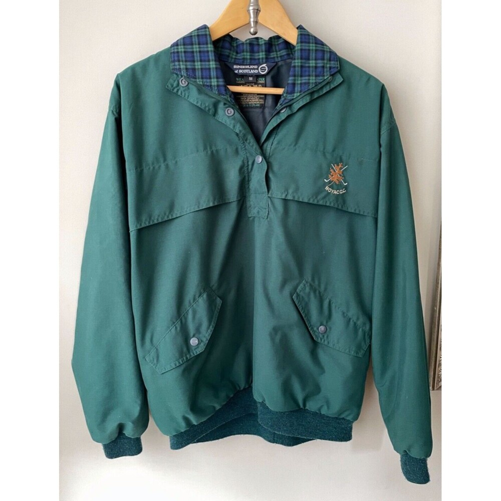Sunderland of Scotland Ladies M Weatherbeater Pullover Green Noyac Golf Club NY